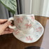 Cute Pink Bow Coffee Cup with Matching Saucer