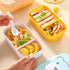 Cute Animal Bento Lunch Box with Sauce Compartment (1100ml) – Leakproof 2-Compartment Kids Food Container with Spoon