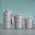 SITARAYURI 600ml Insulated Stainless Steel Travel Coffee Tumbler with Straw & Carrying Strap