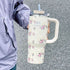 SITARAYURI "Blossom Series" 900ml Aesthetic Floral Tumbler – Insulated Travel Mug