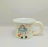 Retro Kawaii Ceramic "Happy Love Diary" Mug – Large U-Shaped Handle