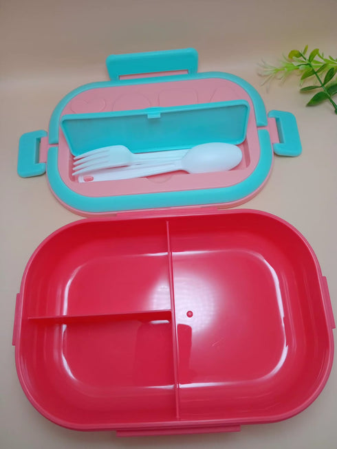 Bento Lunch Box and Water Bottle Combo Set | Leak-Proof 3-Compartment School Tiffin Box