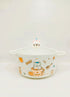 Kawaii Ceramic Cat Ramen Serving Bowl with Glass Lid & Double Handles