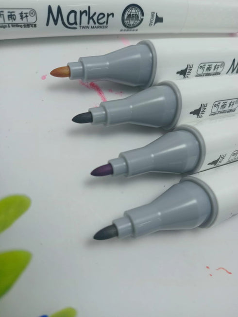 36-Piece Dual Tip Art Marker Set - Professional Alcohol-Based Sketch Pens for Artists & Students