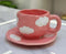 Pink Cloud Ceramic Cup and Saucer Set