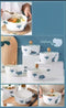 Cute Elephant Ceramic Ramen Bowl with Glass Lid & Wooden Knob
