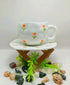 Hand-Pinched Ceramic Tulip Coffee Cup & Saucer Set
