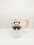 Kawaii Panda Tumbler – Ceramic Mug with Lid & Glass Straw