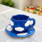 Blue Sky & White Cloud Coffee Mug with Saucer