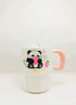 Kawaii Panda Tumbler – Ceramic Mug with Lid & Glass Straw
