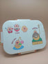Cute Bento Lunch Box for Kids | 2-Compartment Leakproof Food Container with Spoon