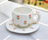 Hand-Pinched Ceramic Tulip Coffee Cup & Saucer Set