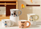 Retro Kawaii Ceramic "Happy Love Diary" Mug – Large U-Shaped Handle
