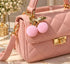 Cute Velvet Cherry Keychains | Fluffy Fruit Bag Charm & Keyring