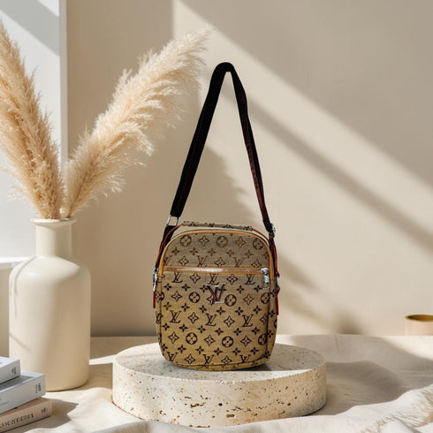 Compact Crossbody Travel Pouch | Luxury Daily Utility Monogram Shoulder Sling Bag