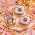Double-Sided Pocket Mirror Keychain with Bag Charm