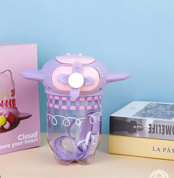 Kawaii-style airplane-shaped water bottle