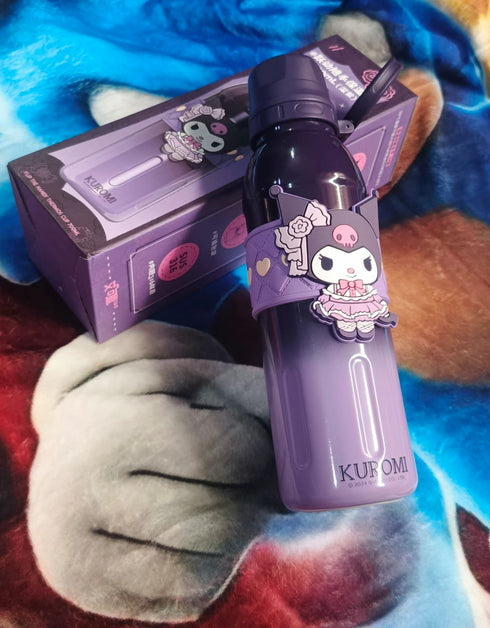 Cute Cartoon Stainless Steel School Water Bottle – Leakproof Vacuum Insulated Flask for Kids & Teens