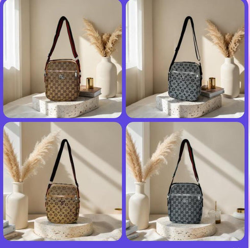 Compact Crossbody Travel Pouch | Luxury Daily Utility Monogram Shoulder Sling Bag