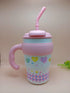 Cute Stainless Steel Kids Tumbler with Handle & Straw | Insulated Leakproof Travel Mug for School, Home & Outdoor Use (Pink & Blue)