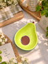 Kuwaii Cute Avocado Shaped Ceramic Bowl | Aesthetic Salad & Fruit Serving Dish (small)
