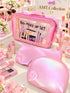 3-Piece "BIG MAKE UP SET" Transparent & Shimmer Cosmetic Bag Set –