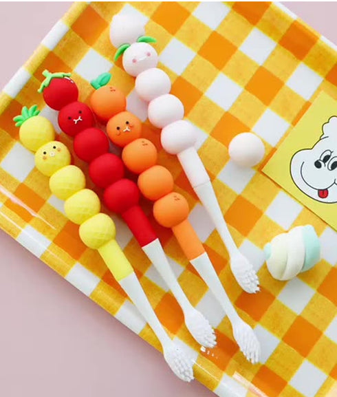 Cute Fruit Skewer Kids Toothbrush | Ultra-Soft Bristles