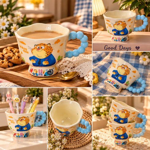 Zootopia Ceramic Mug Set | Cute Cartoon Coffee Cups