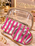 Iconic Stripe 3-in-1 Travel Cosmetic Bag Trio Set: