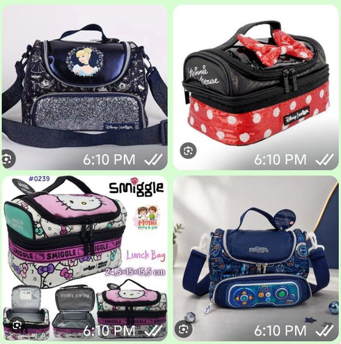 Cute double decker insulated character lunch box