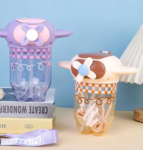 Kawaii-style airplane-shaped water bottle