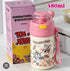 Kids Insulated Water Bottle – 480ml SUS316 Stainless Steel Dual Sip Sipper Bottle with Straw & Shoulder Strap for School