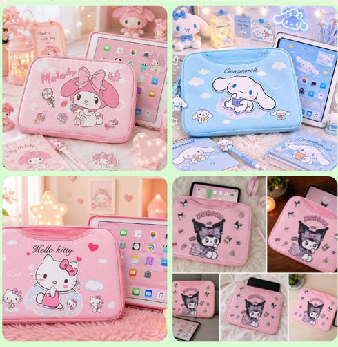 Kawaii Sanrio Plush Tablet Case | Aesthetic iPad Bag