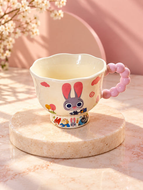 Zootopia Ceramic Mug Set | Cute Cartoon Coffee Cups