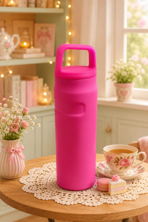 Pastel Aesthetic Tumblers & Water Bottles | Eco-Friendly Gym Flask Water Bottle with Loop Handle – 2 Flask