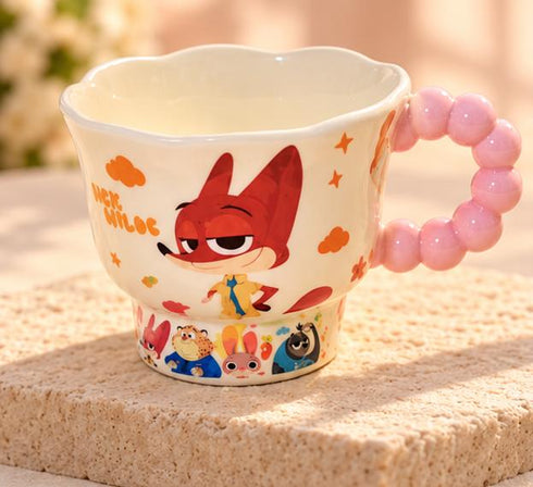 Zootopia Ceramic Mug Set | Cute Cartoon Coffee Cups