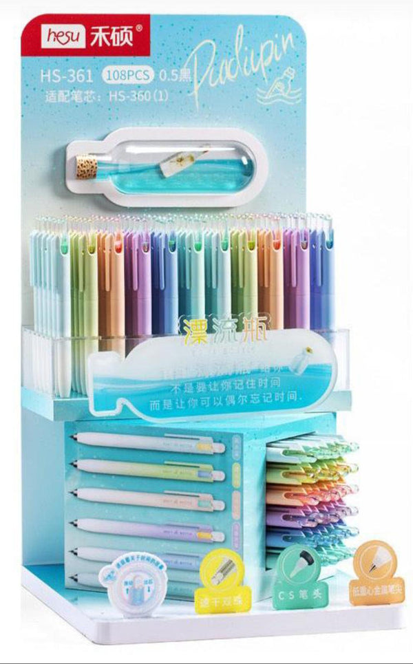 Hesu HS-361 pastel-colored theme gel pen.