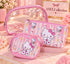 Kawaii character 3-Piece Makeup Bag Set