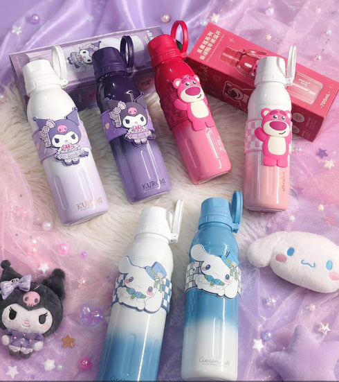 Cute Cartoon Stainless Steel School Water Bottle – Leakproof Vacuum Insulated Flask for Kids & Teens
