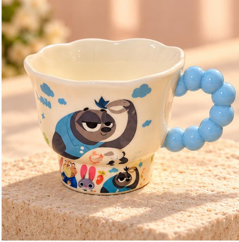 Zootopia Ceramic Mug Set | Cute Cartoon Coffee Cups