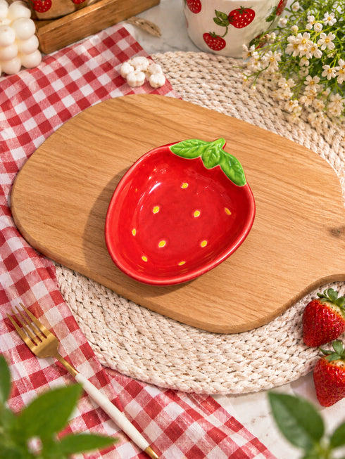 Cute Fruit-Shaped Ceramic Dipping Bowls – Mini Porcelain Sauce Dishes, Snack Platters & Jewelry Trinket Trays for Aesthetic Kitchen Decor