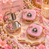 Double-Sided Pocket Mirror Keychain with Bag Charm