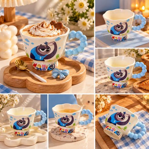 Zootopia Ceramic Mug Set | Cute Cartoon Coffee Cups